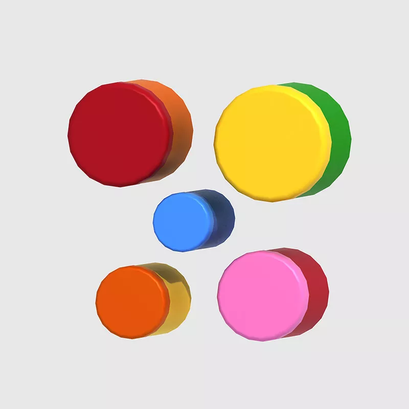 Ang percussion ay naglalaro ng mga makukulay na tambol